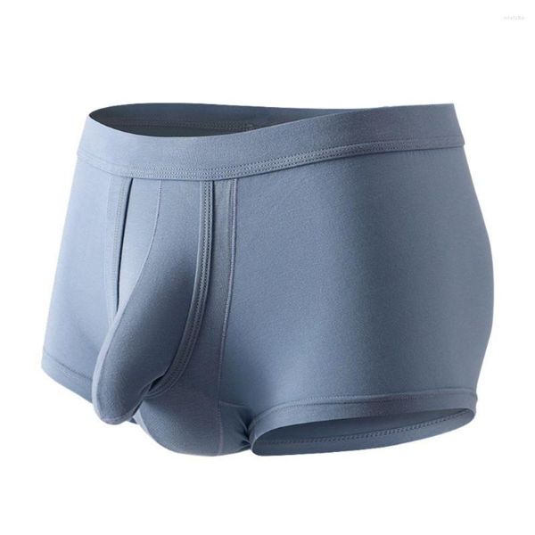 Caleçon Sous-Vêtements pour Hommes Boxer Shorts Bas Modal Coin Plat Pantalon Tronc Culotte Grande Poche U Convexe Lingerie Cueca Calzoncillos