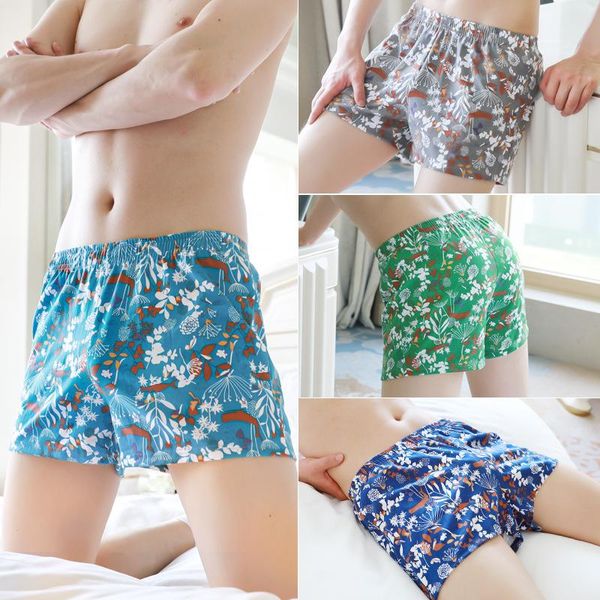 Calzoncillos Ropa interior para hombres Boxer Shorts sueltos Tamaño grande Pantalones caseros personalizados Media cintura Niños Hombres