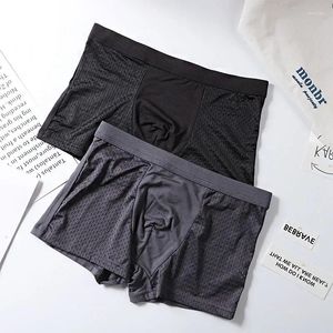 Onderbroek heren ondergoed ademende gaasontwerp mannelijke bokser sexy boksers comfortabel comfortabel en broek