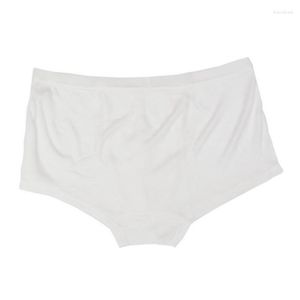 Caleçons Sous-vêtements pour hommes Slip Short en fibre d'acide polylactique blanc pur Culotte de sport antibactérienne à haute élasticité absorbant la sueur