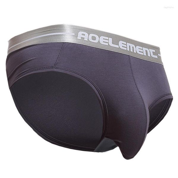 Calzoncillos Ropa interior para hombres Seda de hielo Bolsa de pene grande Boxers Separación Calzoncillos Sexy Modal Shorts Hombres