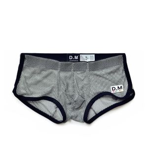 Onderbroek heren ondergoed lage taille mesh sexy zomer bokser briefs ademende seethrough mode 230823