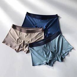 Sous-vêtements sous-vêtements pour hommes en matériau modal une pièce sans couture et respirant pantalons à quatre coins pour adolescents de taille moyenne pour hommes