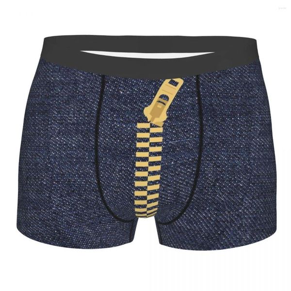 Calzoncillos Ropa interior con cremallera para hombre Boxer Shorts Bragas Hombre Transpirable Talla grande