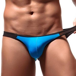 Slip Hommes Sexy Taille Basse Sous-Vêtements Glace Soie Bulge Pouch String T-back G-string Underpant Mesh Briefs Backless Jockstrap Male Exotic Pant