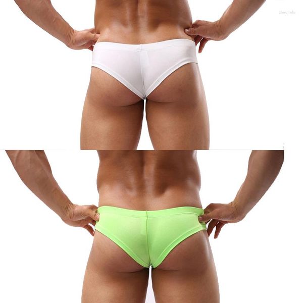 Sous-vêtements hommes sexy taille basse serré mode bikini slips mâle mince sous-vêtements respirants