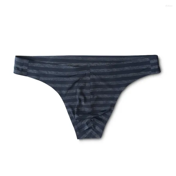Sous-vêtements hommes sexy rayé string slips confortable pochette douce G-string Jockstrap sous-vêtements bikini respirant sueur lingerie