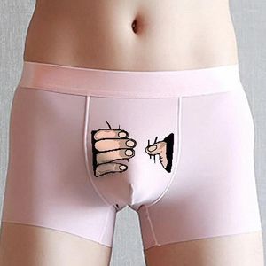 Sous-vêtements hommes sous-vêtements en soie dessin animé Boxer hommes culottes homme boxeurs créatif drôle sous-pantalon Boxershorts Sexy