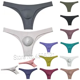 Calzoncillos Hombres Color Sólido Cheeky Ropa Interior Masculina Piel Sensación Bikini Calzoncillos Low-rise 1/2 Hip Booty Pantalones