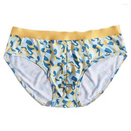 Calzoncillos de verano para hombre, ropa interior estampada de talla grande, calzoncillos cómodos y transpirables, bragas suaves agradables para la piel, estiramiento alto