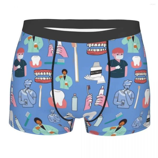 Sous-vêtements hommes dents dentisterie dentiste hygiène dentaire modèle sous-vêtements nouveauté Boxer Shorts culotte mâle respirant S-XXL