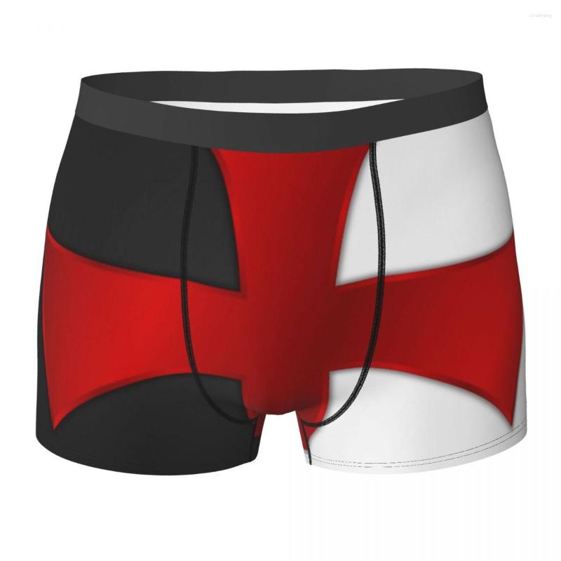 Men's Templar Flag Masonic Masonic Boxer red boxer briefs Shorts - Sexy Polyester Underwear