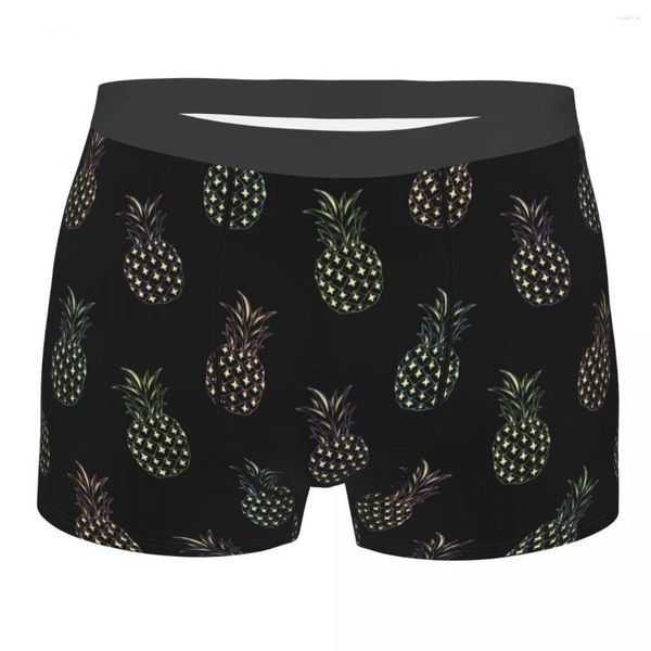 Sous-pants hommes Tropic Pineapple Match Boxer Shorts Boîtres Milieuses Sous-vêtements Fruits Homme Sexy