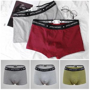 Sous-vêtements Hommes U Poche convexe Sous-vêtements Lycra Coton Gays Sexy Taille basse Boxer Shorts Jeunes Mode Garçon Respirant Tangas Hombre