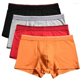 Onderbroek mannen onder slijtage shorts bokser heren ondergoed boksers hombres oranje ademende boxeador knickers u814