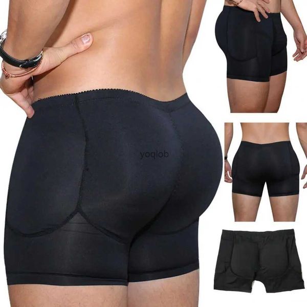 Sous-vêtements hommes caleçons coussin respirant remplissage épais faux fesses haute élastique fesses levées Anti-septique hommes boxeurs sous-vêtements bout à bout