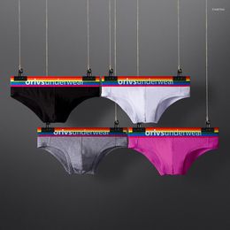 Onderbroek mannen ondergoed briefs katoen comfortabel regenboog riem sexy gay bikini cueca tanga hombre zachte hoge kwaliteit