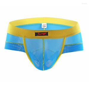 Onderbroek mannen ondergoed briefs glijden mesh shorts cueca gay sexy mannelijk slipje ademend u pouch penis