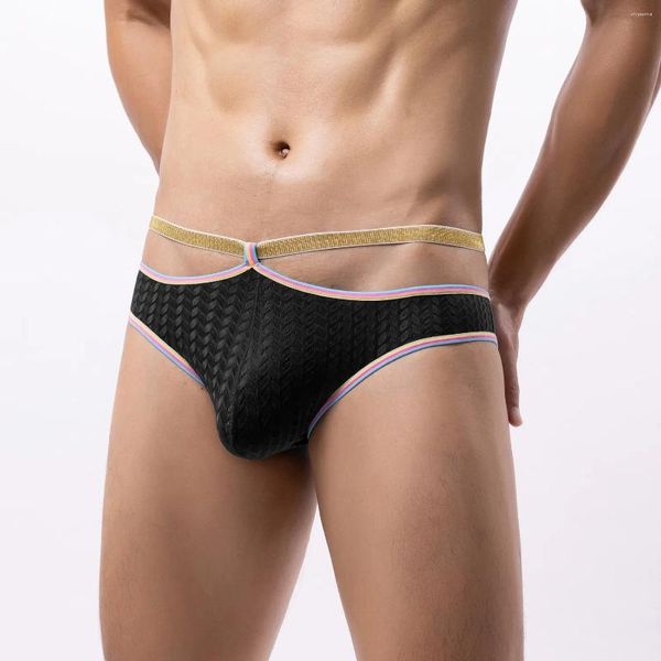 Sous-vêtements hommes sous-vêtements hommes bref bikini sexy évider taille slip jocks gay jockstrap pantie mâle string