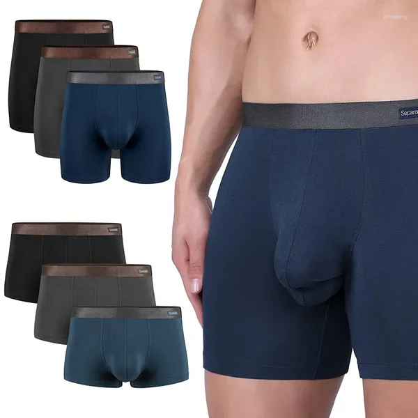 Men de sous-pants Men sous-vêtements Pack Boîtres respirants Brief Modal Dual Pouch Briefs Soutien de la forme de fitness Souture de fitness
