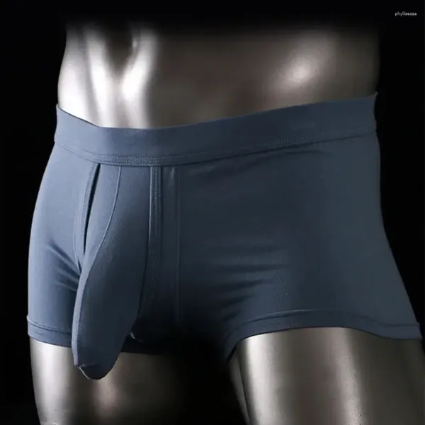 Sous-vêtements hommes sous-vêtements poche de balle séparée Boxer troncs respirant confort doux Sport Shorts éléphant nez Peni