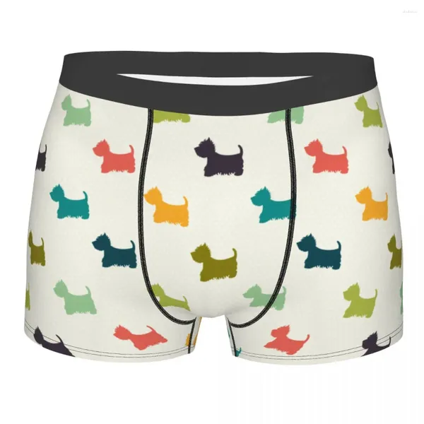 Caleçon Homme West Highland Terrier sous-vêtements chien Humor Boxer slips culotte Homme doux