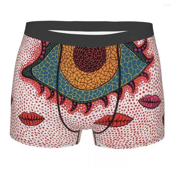 Slip hommes Yayoi Kusama japonais sous-vêtements Art peinture Sexy Boxer slips Shorts culotte mâle Polyester grande taille