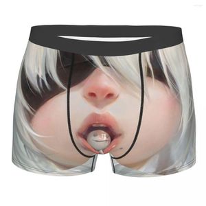 Caleçons hommes Yorha 2b Anime Nier Automata Boxer Shorts culottes sous-vêtements respirants Robots femme mâle drôle grande taille