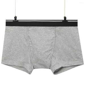 Onderbroek Mens Boxer -briefs Sexy lage taille ondergoed zijde open zak ademende slipjes katoenen shorts slip homme lingerie