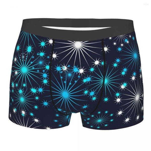 Slip Mens Boxer Sexy Sous-Vêtements Doux Long Boxershorts Divers Étoiles Culotte Homme