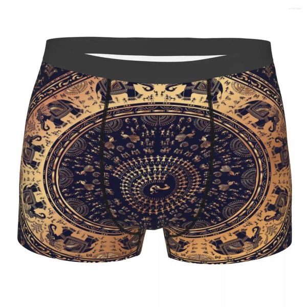 Sous-vêtements hommes Boxer sous-vêtements sexy traditionnel l'art tribal ancien inde mâle culotte pochette pantalon court