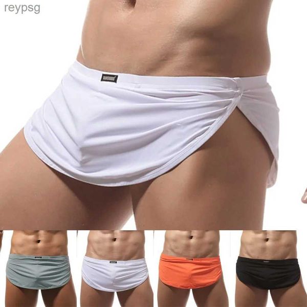 Sous-vêtements hommes Boxer Shorts maison pantalon décontracté avec poche de pénis string élastique-troncs sous-vêtements lâche Cool culotte YQ240214