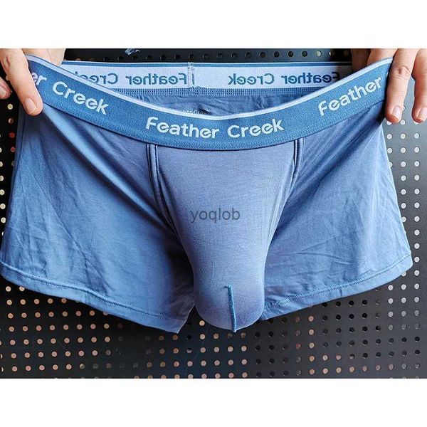 Boxers pour hommes avec de grandes poches, slips sexy, sous-vêtements pour hommes