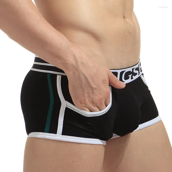 Sous-pants Boxers pour hommes avec poches Coton Men sexy sous-vêtements U Pouche CUECA Boxer Shorts Hombre