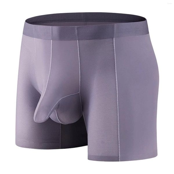 Calzoncillos para hombre, boxeadores deportivos transpirables sin rastro con ajuste cerrado, pantalones de ropa interior planos y delgados, pantalones cortos de gimnasio casuales de moda