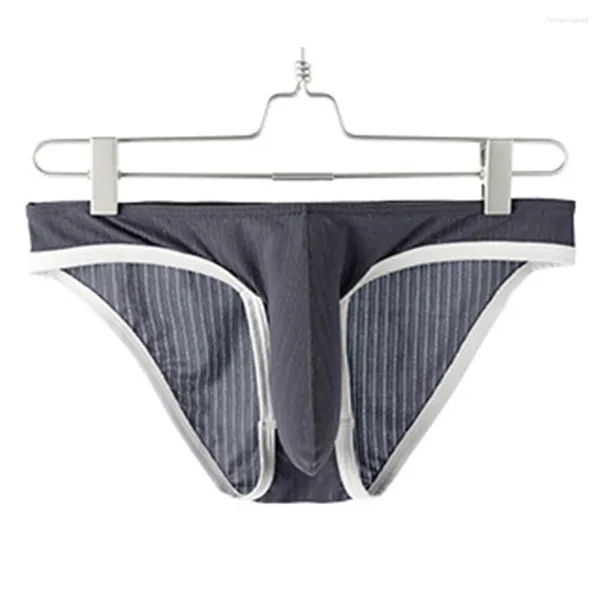 Slips Hommes Slips Long Nez d'éléphant Sous-vêtements Comf Sports Bikini String Bulge Poche Taille Basse Underpant T-Back Culotte Élastique Knicker