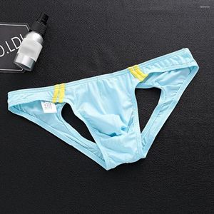 Slips Hommes Slips Sexy Dos Creux Sous-Vêtements Sissy Culotte Taille Basse Solide Hommes Lingerie Porno String Extensible Bikini G-String