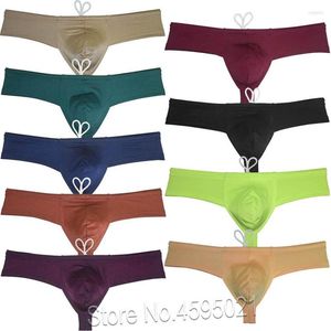 Calzoncillos para hombre Traje de baño descarado Calzoncillos skimpy Bikini brasileño Tabla de surf Troncos de natación elásticos Color sólido