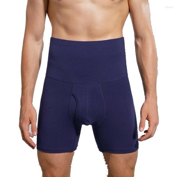 Calzoncillos de compresión para hombre, pantalones cortos con Control de barriga, pantalones moldeadores adelgazantes de cintura alta, ropa interior para hombre, faja, bóxer, cuerpo de talla grande