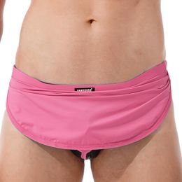 Sous-vêtements pour hommes Lingerie érotique Panites taille basse poche bombée string string sous-vêtement bref ceinture élastique jupe vêtements de nuit sous-vêtements