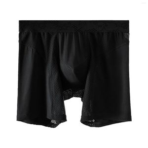 Caleçon Hommes Plat Mince Respirant Sous-Vêtements Pantalon À La Mode Sport Boxeurs Décontractés Avec Des Vêtements Authentiques Ajustés