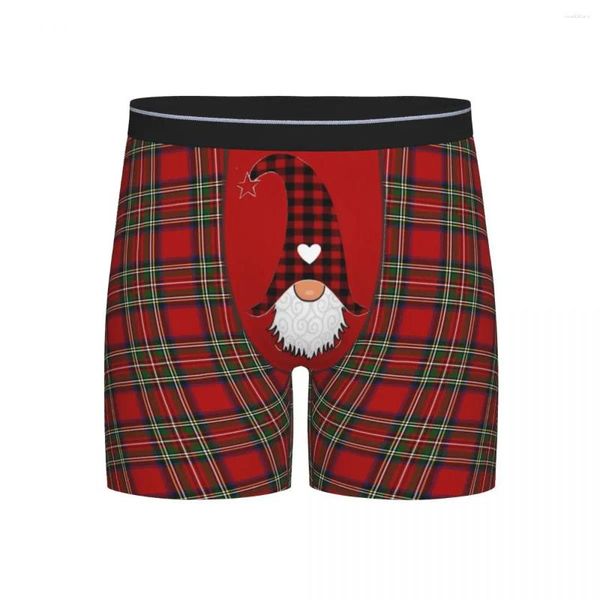 Caleçons Hommes Gnome Noël Imprimer Boxer Shorts Mâle Respirant Culotte Marque Boxers Slips