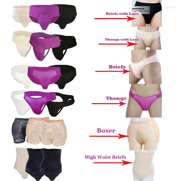 Sous-vêtements Hommes Cachant Gaff Panty Faux Vagin Sous-Vêtements Façonnant Sexy Lingerie Slip Sous-Vêtement Transgenre Crossdresser Sissy Culotte Meilleure qualité