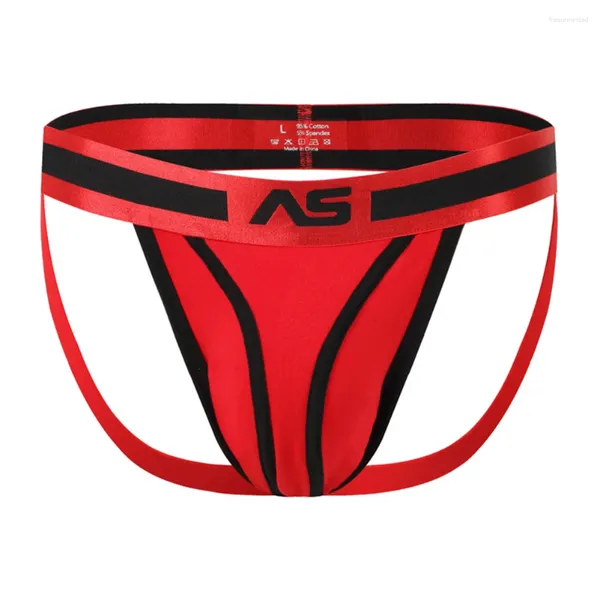 Sous-pants pour hommes Jock Strap String Breasping Underwear Backless Jockstrap Briefs péni grande pochette Hollow Out Butt exposé