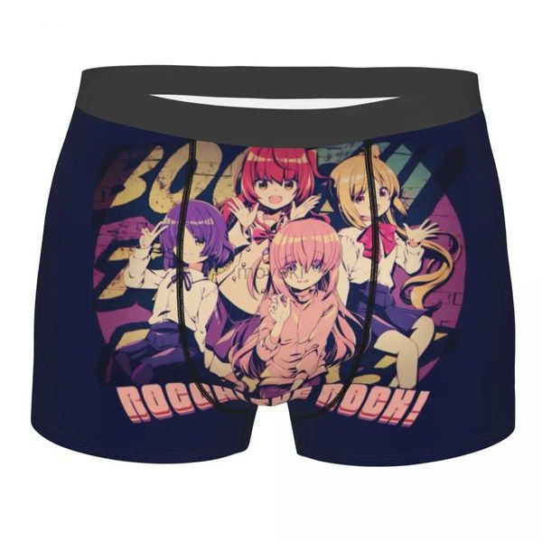 Caleçons hommes Kessoku bande Bocchi The Rock Anime sous-vêtements imprimé Boxer Shorts culottes Homme doux caleçons S-XXL 24319