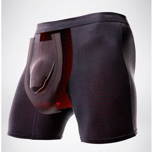 Sous-pants pour hommes Long Boxer avec Scrotum Elephant Nose Pouche de grande taille Shorts sport Calsoncillos Para Bikini Hombre Mens