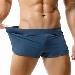 Sous-vêtements Hommes Lâche Boxer Shorts Séparation Physiologique Haute Qualité Jackstrap Mâle Bikini Bas Qucik-Dry Culottes Slips Vêtements De Nuit