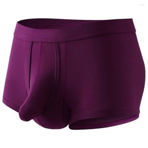 Sous-vêtements pour hommes, évacuant l'humidité, pochette séparée, respirant, confortable, Boxer de Sport, slip à séchage rapide, short Sexy