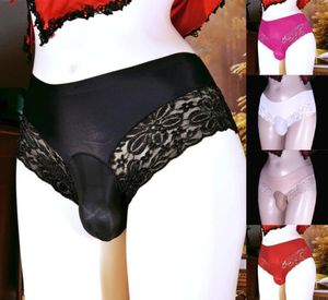 Sous-pants pour hommes Hommes Lingerie Lace Gstring Sissy Underwear Man Bikini string Briefs CUECAS MASCULASUNDERPANTS104743