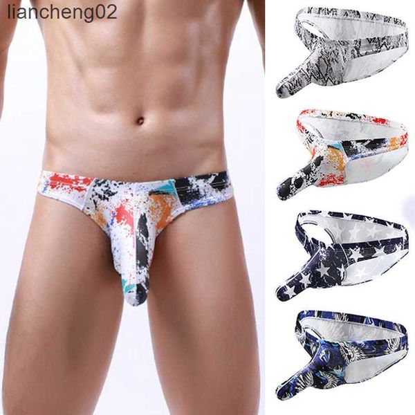 Calzoncillos para hombre manga del pene breve hombre sexy tie-dye algodón boxer shorts malla transpirable ropa interior hombre sexy elefante nariz bragas masculinas W0412